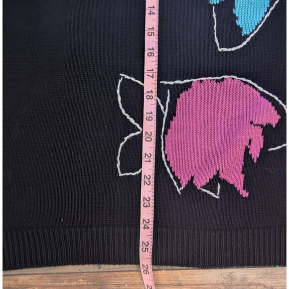 Vintage 80s 90s Jimmy Garcia New York Hand Loomed Art Sweater Small - Picture 6 of 7